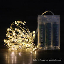 Guirlande lumineuse à LED en fil de cuivre de décoration de Noël, en forme d&#39;étoile, étanche, marquée RoHS
